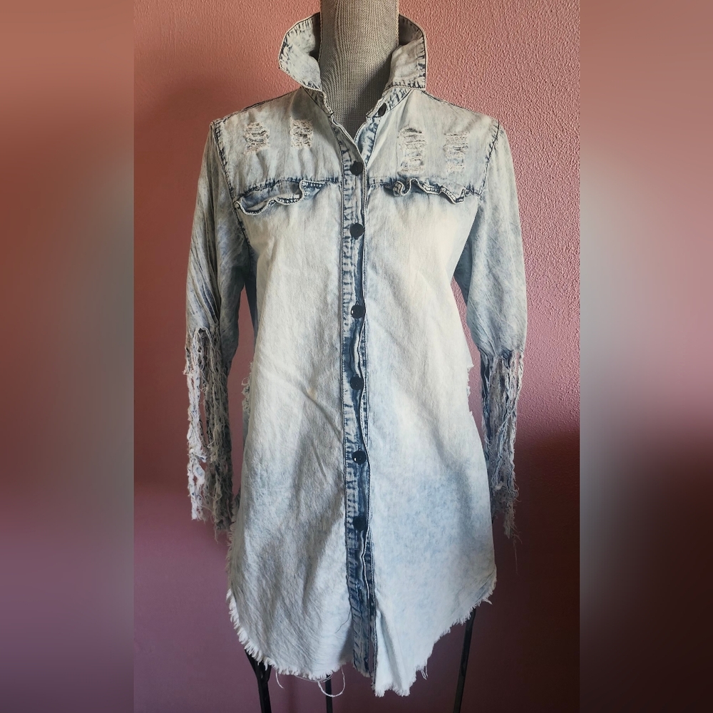 Distressed Denim Jacket